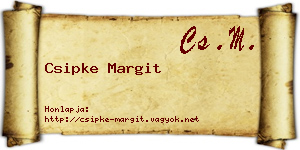 Csipke Margit névjegykártya